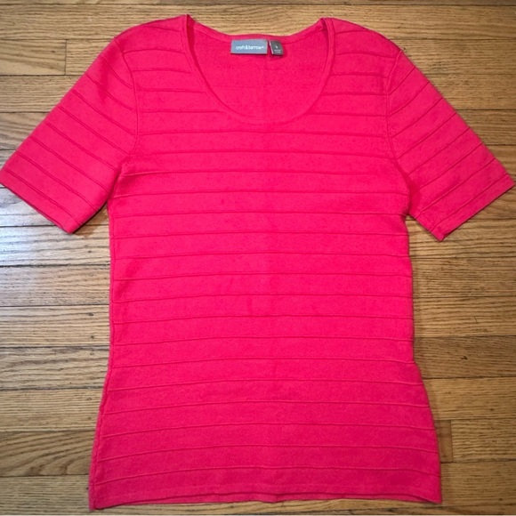 Croft & Barrow Hot Pink Short Sleeve Women’s Casual Top Size S - Picture 7 of 16